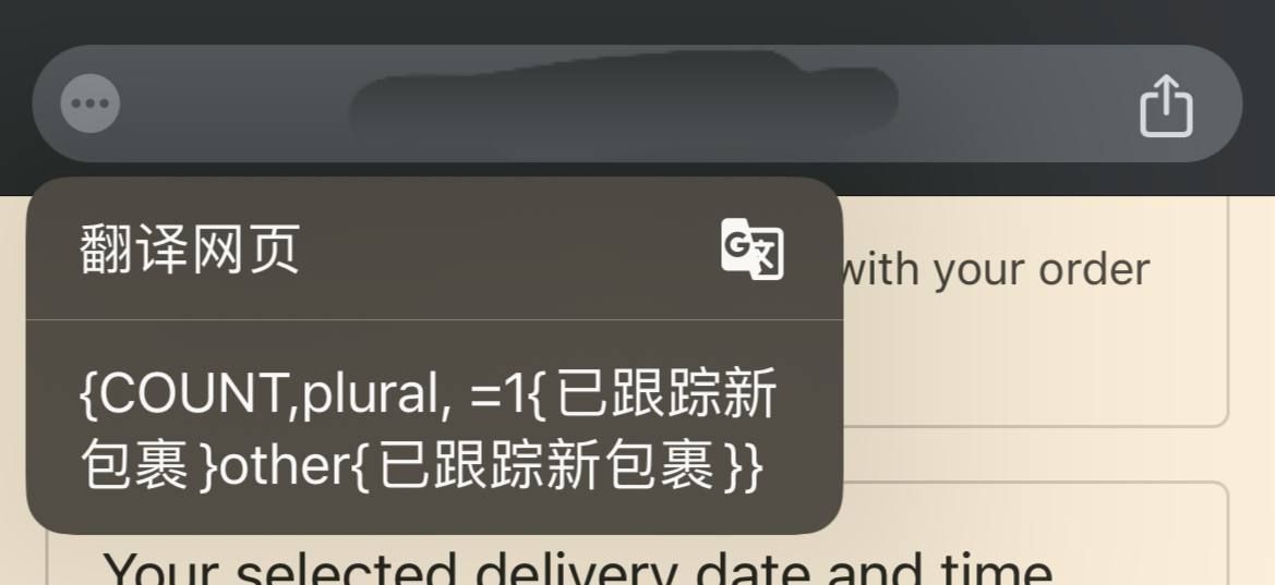 Chrome iOS 菜单项：{COUNT,plural, =1{已跟踪新包裹}other{已跟踪新包裹}}